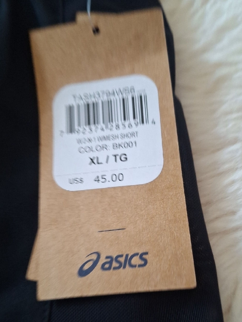 ASICS Black Layered Athletic Shorts with Inner Compression - Picture 5 of 6